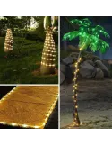 Instalație Furtun LED Solar 10m – Diverse Culori, Interior & Exterior, 8 Moduri de Lumină