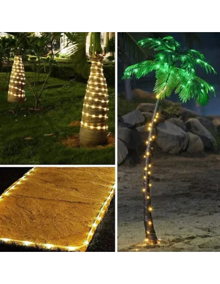 Instalație Furtun LED Solar 10m – Diverse Culori, Interior & Exterior, 8 Moduri de Lumină
