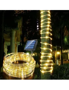 Instalație Furtun LED Solar 10m – Diverse Culori, Interior & Exterior, 8 Moduri de Lumină 2