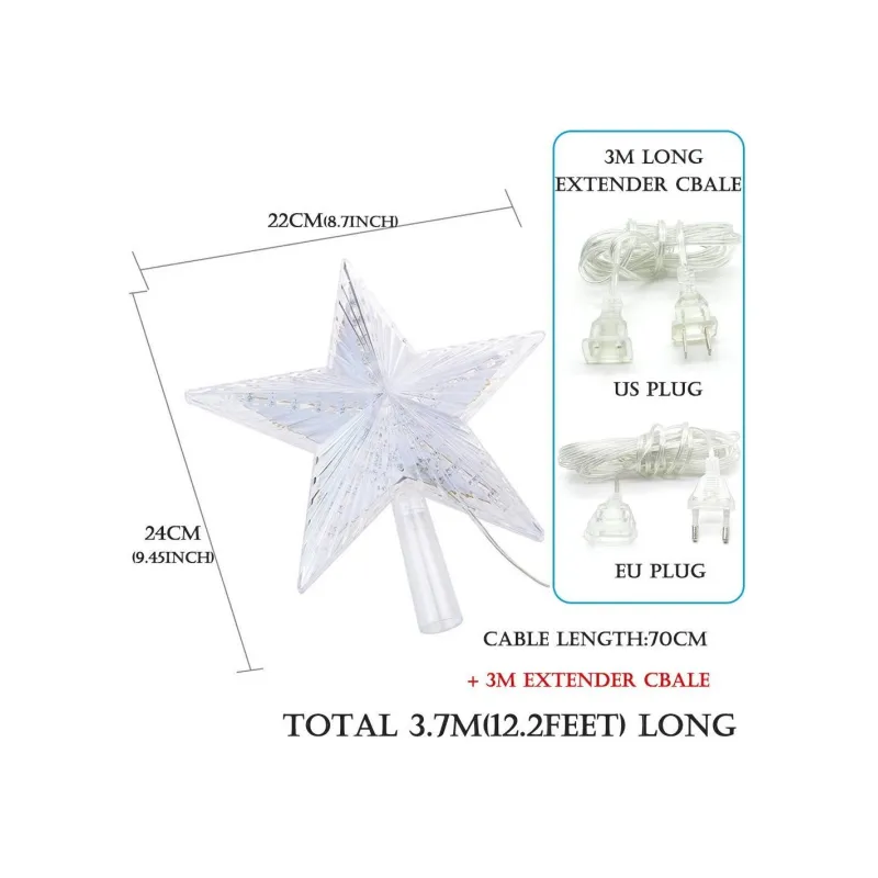 Stea cu led pentru brad Craciun