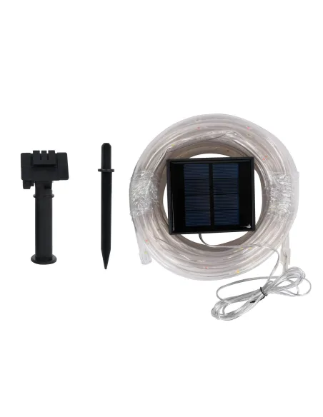 Instalație Furtun LED Solar 10m – Diverse Culori, Interior & Exterior, 8 Moduri de Lumină