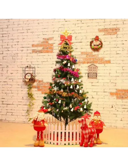 Brad artifical 180cm cu suport metalic si accesorii incluse pentru impodobit si instalatie CADOU