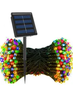 Instalatie cu panou solar led , 200 LED-uri si controler, lungime 20 metri