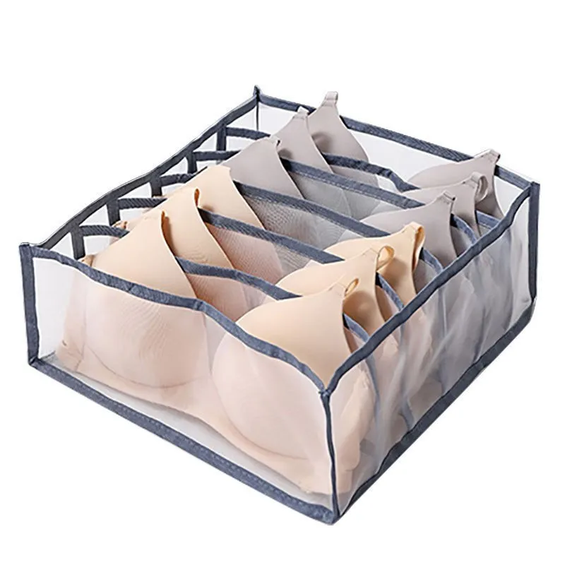 Set 3 piese organizatoare lenjerie intima pentru sertar, negru