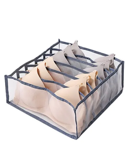 Set 3 piese organizatoare lenjerie intima pentru sertar, negru