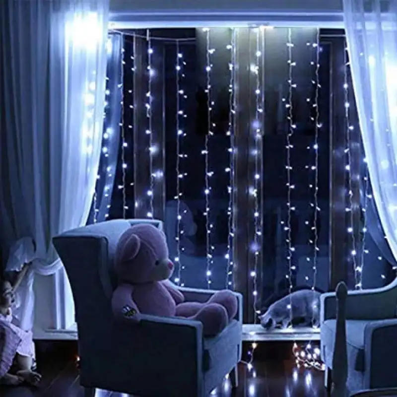 Set 2 instalatii perdea 3x1m, interconectabile