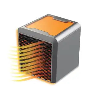 Mini aeroterma cu aer cald 1500 W si lumina ambientala