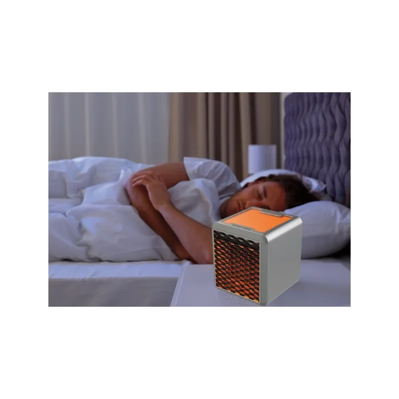 Mini aeroterma cu aer cald 1500 W si lumina ambientala