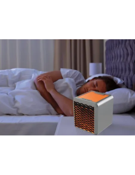 Mini aeroterma cu aer cald 1500 W si lumina ambientala