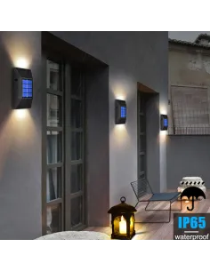 Set 2x lampi solare exterior, LED, Impermeabilitate IP65 2
