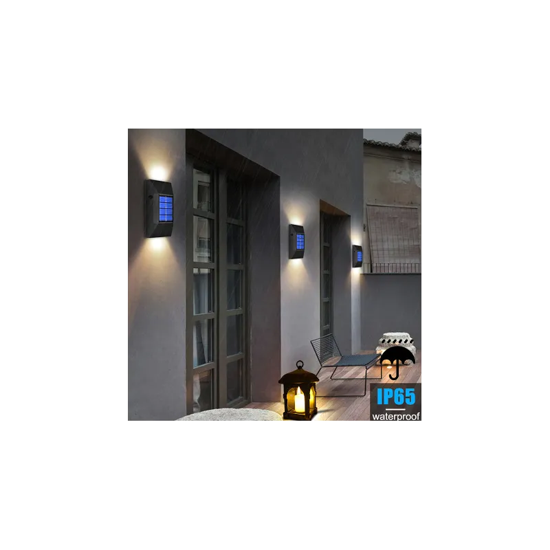 Set 2x lampi solare exterior, LED, Impermeabilitate IP65