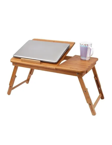Masa pliabila pentru laptop sau mic dejun, lemn bambus, cu