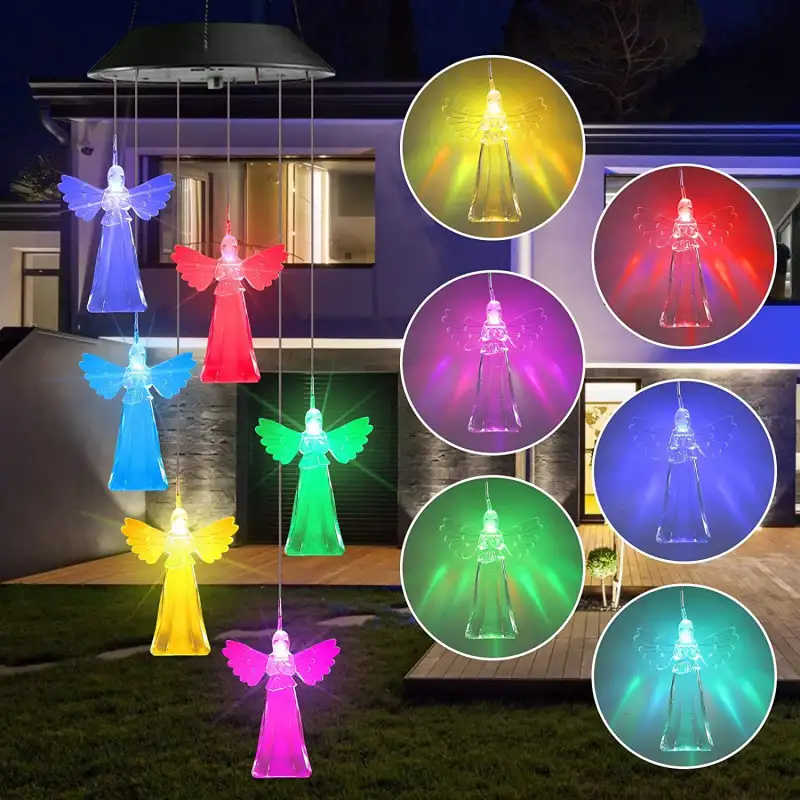 Decoratiune solara de gradina, 6 Ingerasi