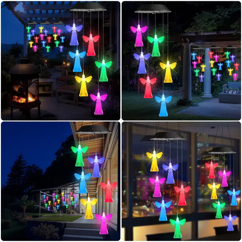 Decoratiune solara de gradina, 6 Ingerasi