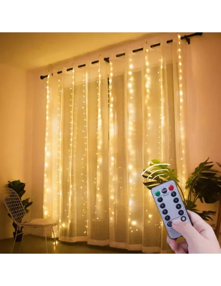 Instalatie perdea 3x3m , 300LED , 8 Programe, cu USB si Telecomanda