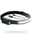 Lanterna frontala LX200, LED 2022, 350 lumeni COB , reincarcabila USB, Negru