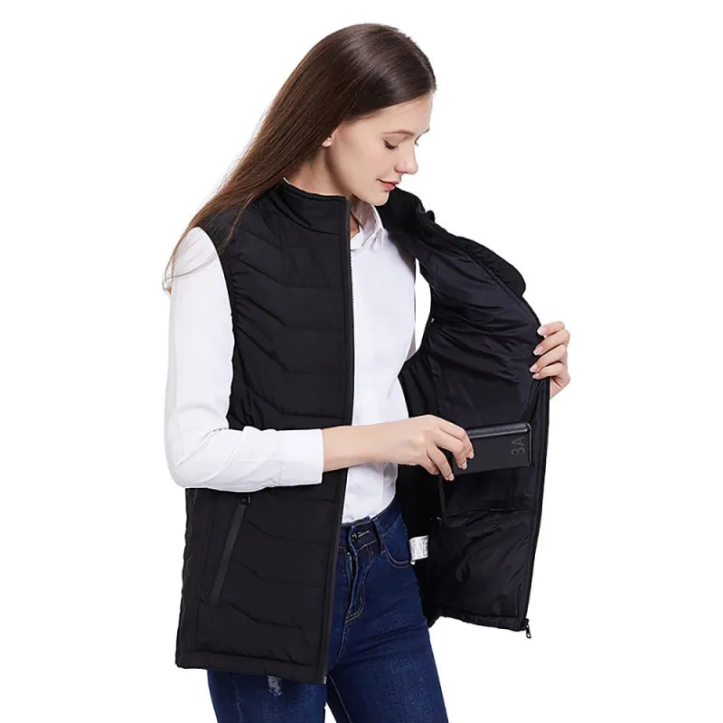 Vestă încălzită cu 11 zone Unisex, Jacheta încălzita prin usb reîncărcabilă vestă termică caldă