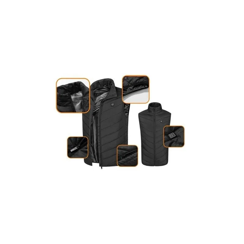 Vestă încălzită cu 11 zone Unisex, Jacheta încălzita prin usb reîncărcabilă vestă termică caldă