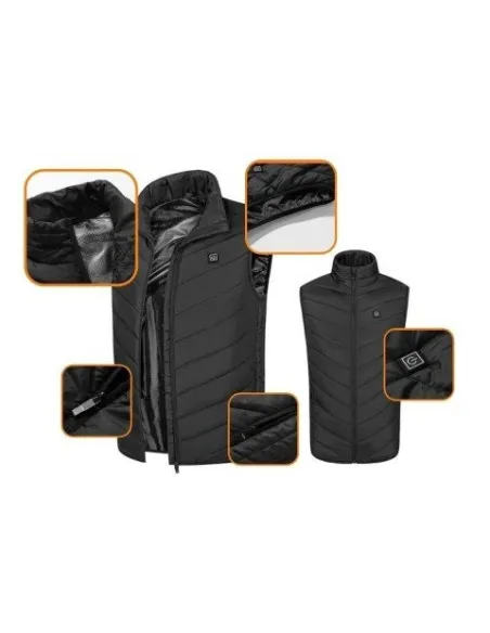 Vestă încălzită cu 11 zone Unisex, Jacheta încălzita prin usb reîncărcabilă vestă termică caldă