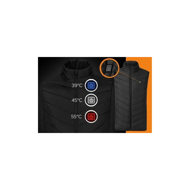 Vestă încălzită cu 11 zone Unisex, Jacheta încălzita prin usb reîncărcabilă vestă termică caldă