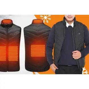 Vestă încălzită cu 11 zone Unisex, Jacheta încălzita prin usb reîncărcabilă vestă termică caldă 2