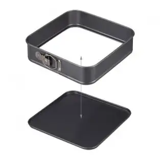 Set 3 tavi forma patrata pentru prajituri sau tort cu fund detasabil 2