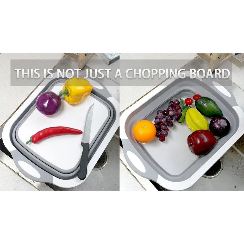 Tocator multifunctional, pliabil, cu dop, 40 x 30