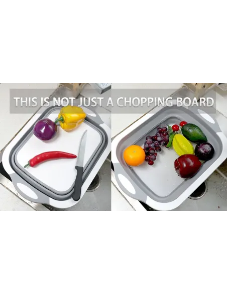 Tocator multifunctional, pliabil, cu dop, 40 x 30