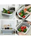 Tocator multifunctional, pliabil, cu dop, 40 x 30