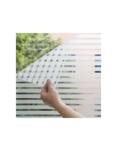 Set 2 x folie decorativa pentru geam, Dungi Albe, 45 cm x 300 cm