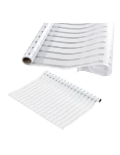 Set 2 x folie decorativa pentru geam, Dungi Albe, 45 cm x 300 cm 2
