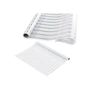 Set 2 x folie decorativa pentru geam, Dungi Albe, 45 cm x 300 cm 2