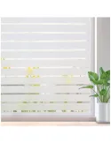 Set 2 x folie decorativa pentru geam, Dungi Albe, 45 cm x 300 cm