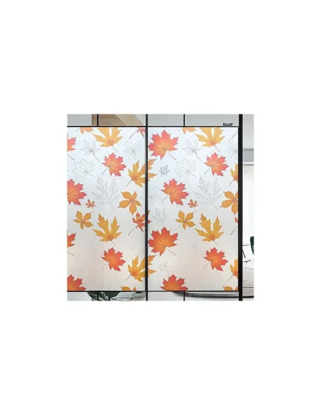 Set 2 x folie autoadeziva geam, frunze aramii, 45 x 500 cm