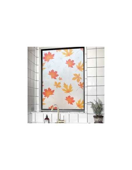 Set 2 x folie autoadeziva geam, frunze aramii, 45 x 500 cm