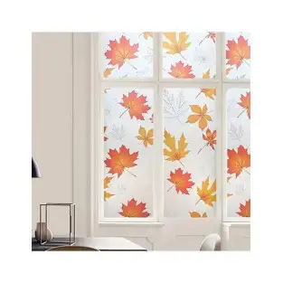 Set 2 x folie autoadeziva geam, frunze aramii, 45 x 500 cm