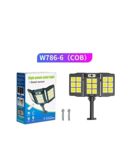 Lampa solara stradala tripla 100w cob
