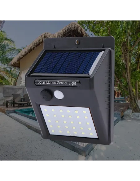 Lampa 30 LED, incarcare solara si senzor miscare