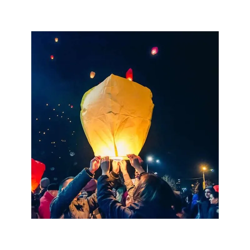 Set 10 lampioane zburatoare multicolore