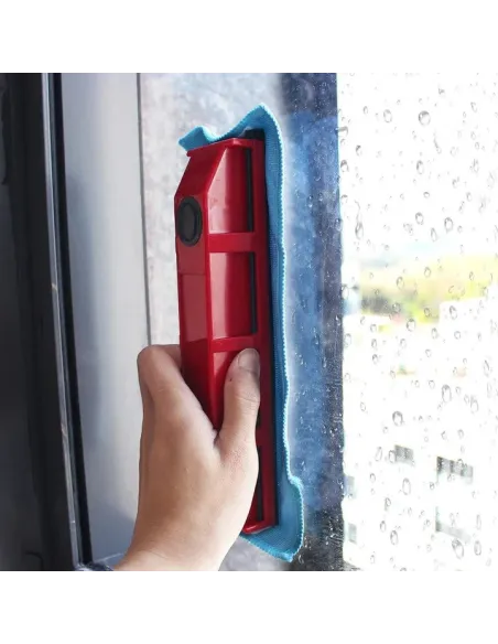 Stergator magnetic dublu pentru curatarea geamurilor