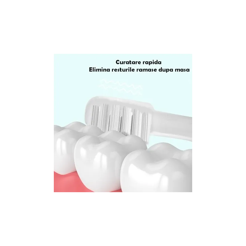 Periuta de dinti electrica pentru copii, 2 capete, rezistenta la apa