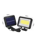 Set 3 x proiector cu incarcare solara, 100 x LED COB