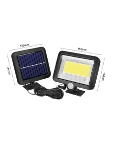 Set 3 x proiector cu incarcare solara, 100 x LED COB 2