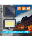 Set 3 x proiector cu incarcare solara, 100 x LED COB