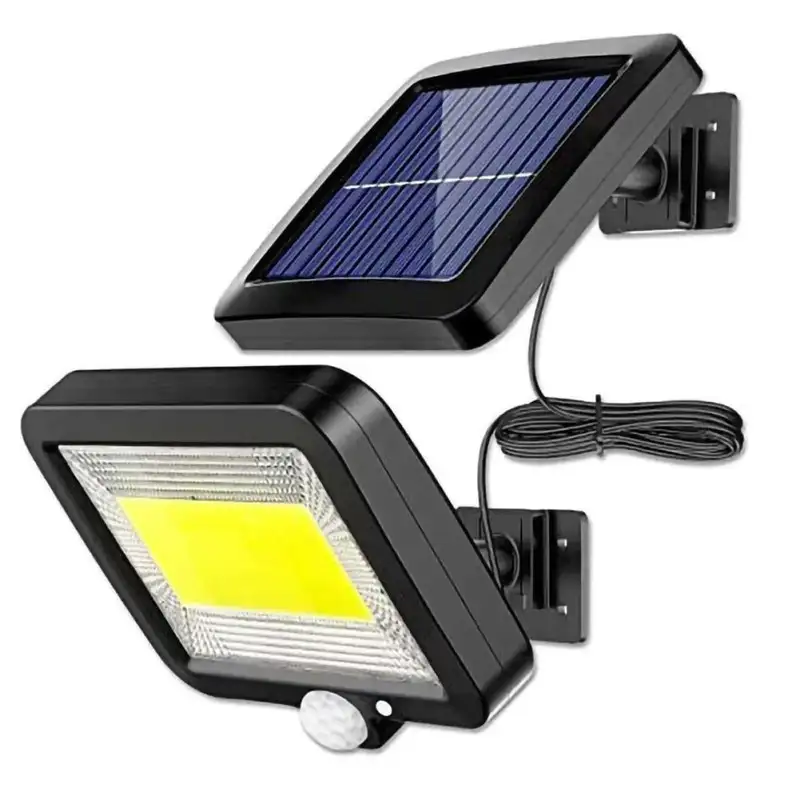 Set 3 x proiector cu incarcare solara, 100 x LED COB