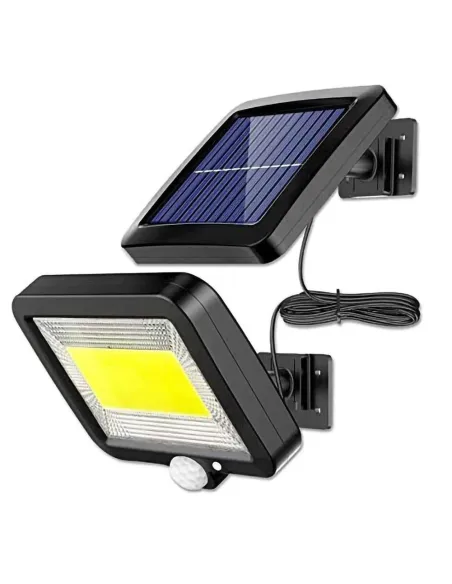 Set 3 x proiector cu incarcare solara, 100 x LED COB