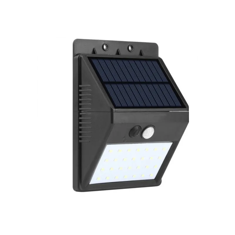 Set Lampa LED exterior, cu senzori de amurg, miscare si lumina, 3 capete reglabile+Lampa LED cu incarcare solara