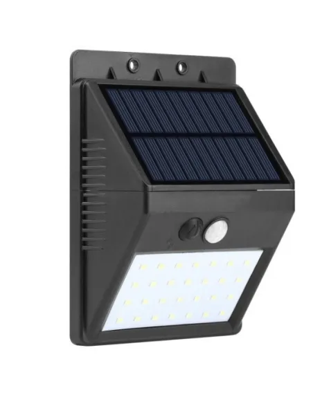 Set Lampa LED exterior, cu senzori de amurg, miscare si lumina, 3 capete reglabile+Lampa LED cu incarcare solara