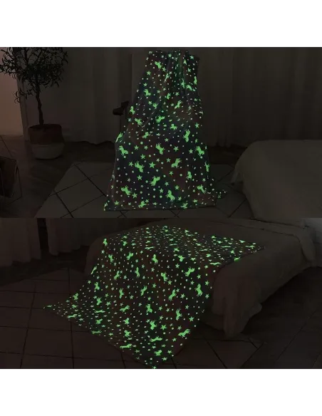 Patura magic blanket pentru copii, luminoasa si pufoasa, efect fosforescent