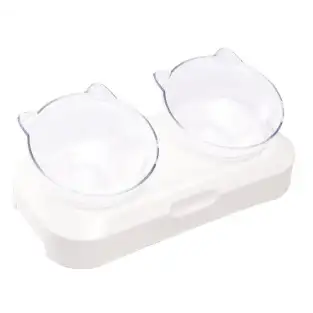 Set 2 x castroane pentru animale de companie 480 ml, Alb, PC/PP